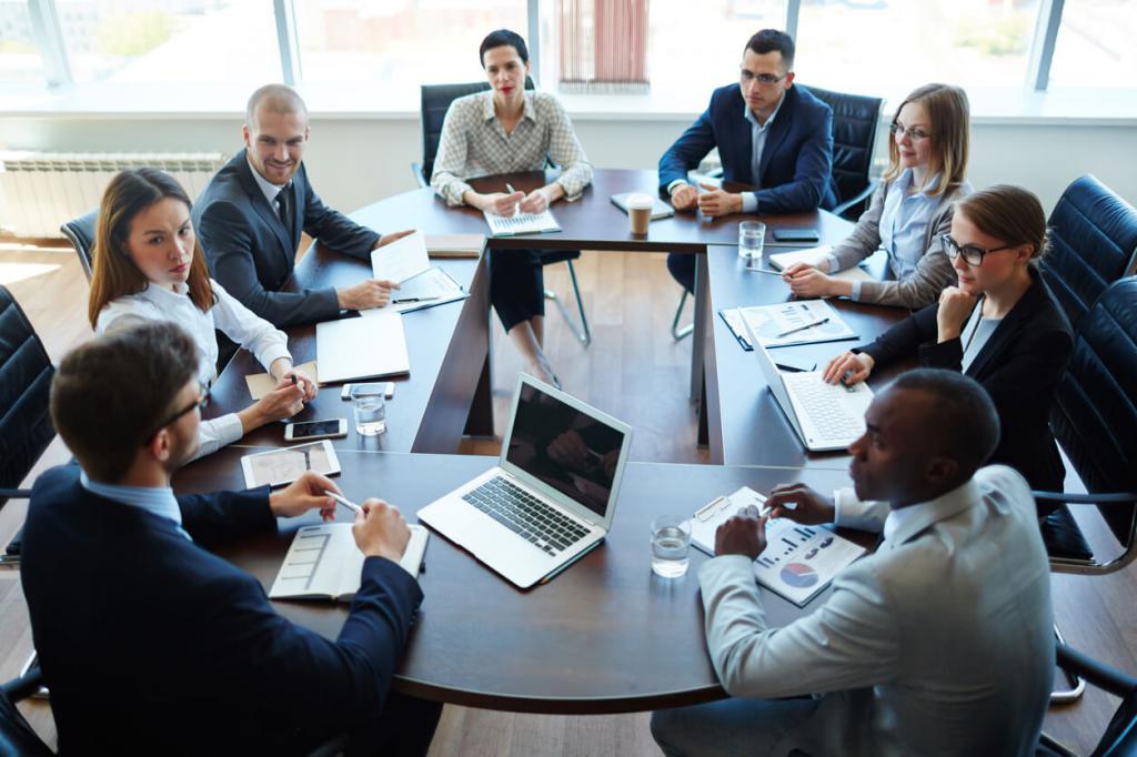 Organização de uma reunião de parceiros de negócios