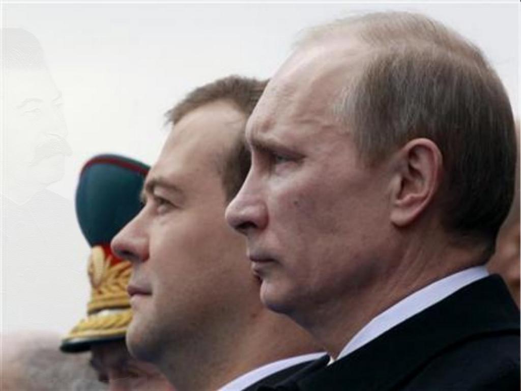 Vladimir Putin und Dmitry Medvedev