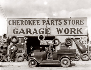 Autoservice in der Garage