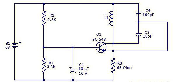 Circuito Detector de fiação oculta do tipo faça-você-mesmo