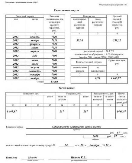 form t 61 probe füllen