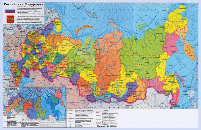 die Zusammensetzung der konstituierenden Einheiten der Russischen Föderation