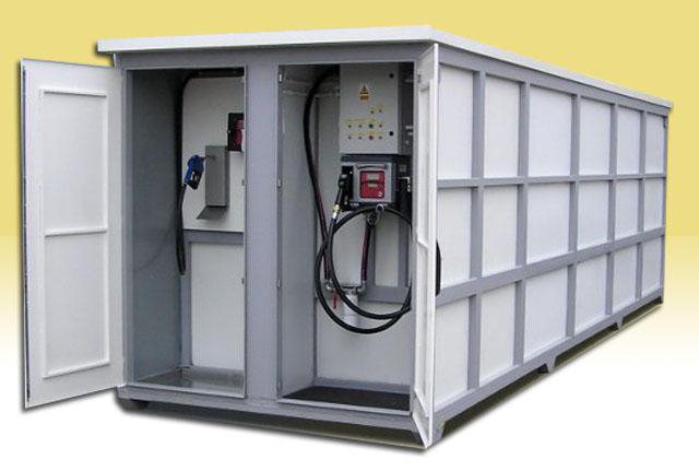 posto de gasolina modular para contêineres