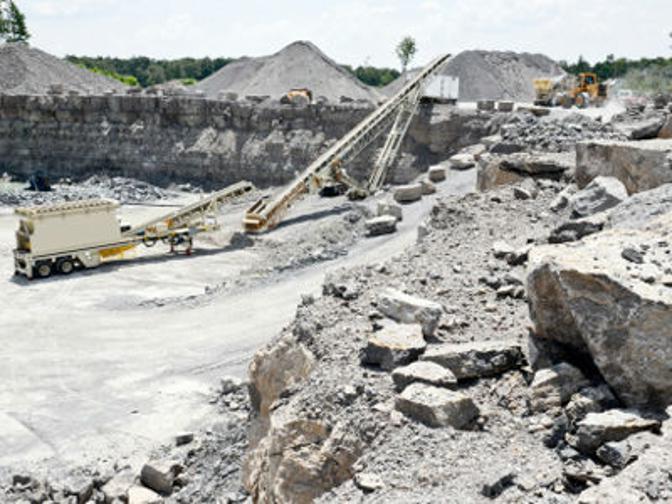 mineração de pedra calcária