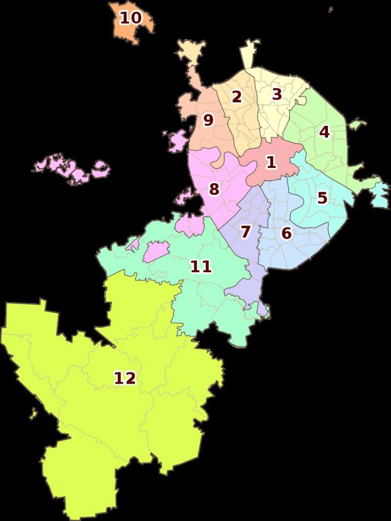 Moskau administrative Aufteilung nach Regionen