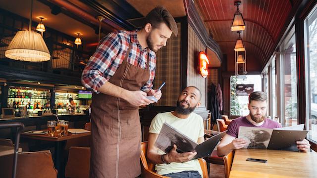 Einzahlung in ein Restaurant ist in einfachen Worten