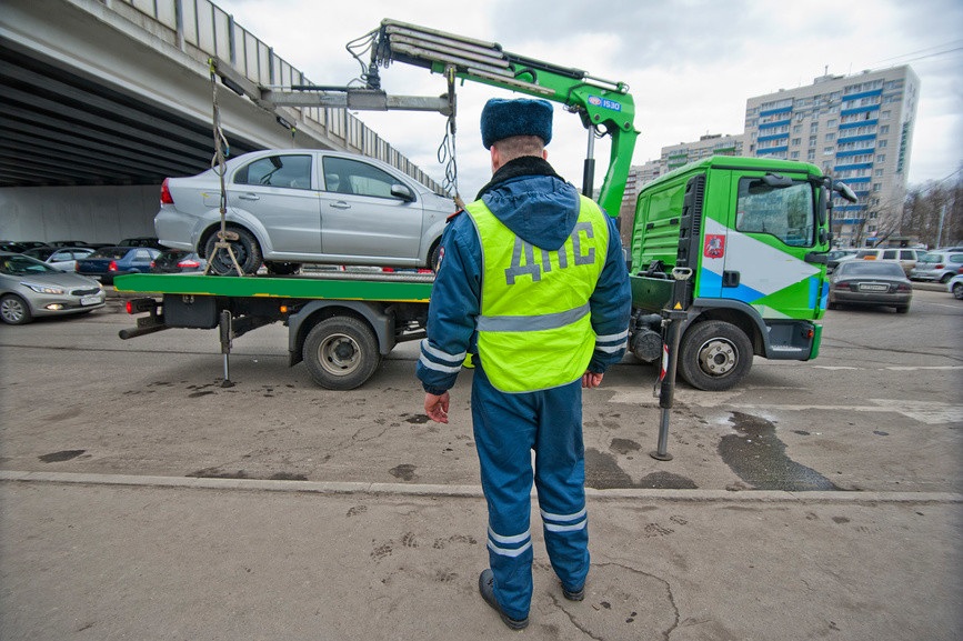 Evakuierung von Autos