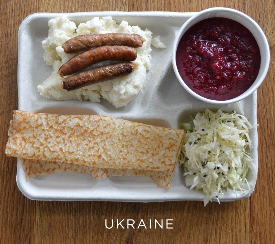 Frühstück in der ukrainischen Schule