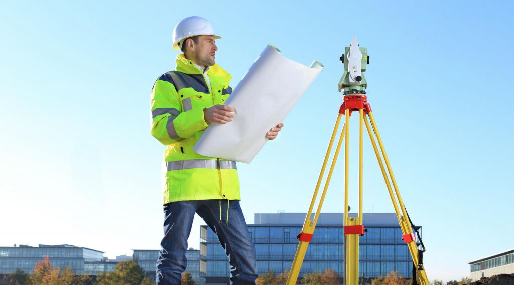 Landvermesser bei der Arbeit