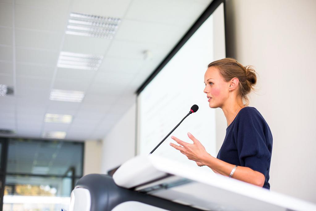 Rede auf Konferenzen